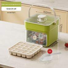 1pc 68-Slot Double-Layer Tray, One-Touch Pressing Type Ice Tray With Built-In Spoon For Quick Ice Making, Easy Release, Suitable For Home Use, Portable Freezing Container, Household Storage Box, Fun DIY Set With Storage Box And Spoon, 68-Slot Double- - Multicolor - View 13
