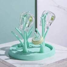 Bottle Drying Rack, Detachable And Washable Bottle Drying Stand, Tree-Shaped Storage Rack, Bottle Feeding Accessories. - Green - View 4