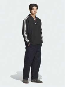Adidas Originals 男士 RUGBY POLO 針織領長袖 TKF9602 - 黑色 - 查看 6