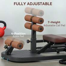 Foldable  Squat Machine, Hip Thrust Machine With Push Up Stand, Multipurpose Glute Workout Equipment-XY446133 - A91-381V00BK - View 6