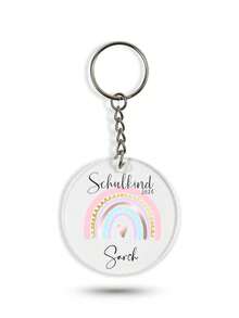 Personalized Keychain, Customized Rainbow Acrylic Keychain Pendant, Customizable Name, Party And Holiday Gift, Personalized Back To School Gift - Multicolor - View 7