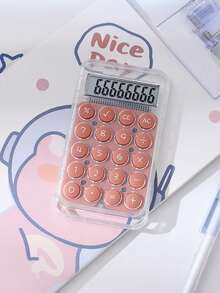 tonxiyuemu 1pc Mini 8-Digit Calculator, Compact & Portable, Round Buttons, Clear Digit Printing, 4 Color Options, Suitable For School, Classroom, Travel Gift, Back To School - Single Piece - View 14