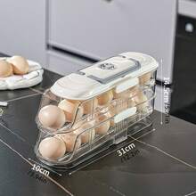 Egg Storage Rack, Refrigerator Egg Holder Box, Egg Basket, Space-Saving, Automatic Egg Rolling Organizer, Large Capacity Egg Dispenser, Suitable For Refrigerator Storage - Multicolor - View 20