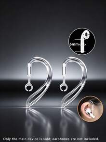 2‑Pack Earbud Retainer Clips, Clear TPU Anti‑Slip Sports Ear Hooks, Soft Ear Loops Compatible With AirPods 1st/2nd/3rd Gen, Wireless Earphone Accessories, Earbuds Not Included - View 5
