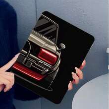 1pc Vintage Racing Print Tablet Protective Case, 3+Y Fold Multi-Angle Magnetic Stand, Tablet Case With Pen Slot And Auto Sleep/Wake Function, Compatible With IPad PRO/AIR, Pad 5/6/21, Pad, MatePad, Honor Pad - Multicolor - View 2