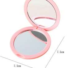 Ins Simple Solid Color Pocket Makeup Mirror Foldable Double Sided Round Compact Mirror Portable Hand Cosmetic Mirror For Girls - Multicolor - View 5