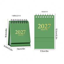 2027 Foil Stamping Mini Desktop Calendar - 1pc English Version, Simple Portable Design, Office And School Supplies For Daily Schedule Planning And Desk Decoration - Single Piece - View 4