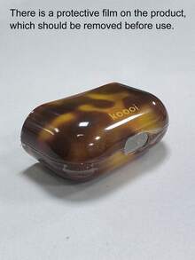 玳瑁色亮面耳機保護殼，相容 1/2/3 Pro 2，時尚復古琥珀豹紋硬殼附鑰匙圈 - 彩色 - 查看 7