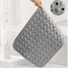 1pc Extra Long Non-Slip Bathtub Mat With Drainage Holes And Suction Cups, 40"X16" Extended Bathtub Mat, Soft Touch Machine Washable, Suitable For Home, Hotel And RV Travel, Multiple Colors Available (Style And Color Random) - Multicolor - View 6
