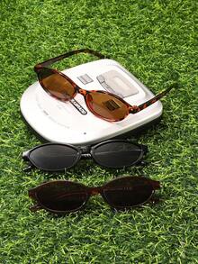 3pcs Black Tea Leopard Print Combination