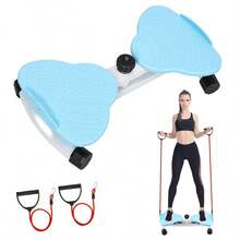 Blaue Taille Twist Disc Board Mit Pull Cords, Stehende Abdominal Trainer Twist Board, Max 300 LBS Last Home Gewichtsverlust Fitness-Ausrüstung - Blue - View 1