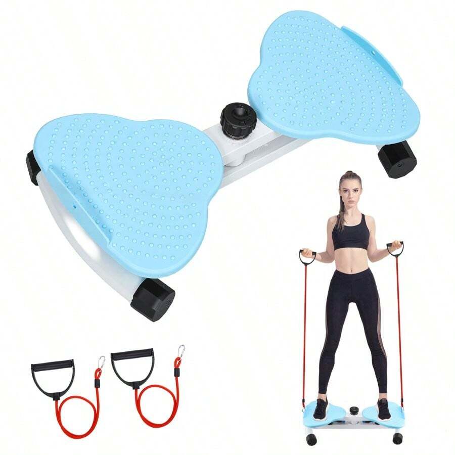 Blaue Taille Twist Disc Board Mit Pull Cords, Stehende Abdominal Trainer Twist Board, Max 300 LBS Last Home Gewichtsverlust Fitness-Ausrüstung - Blue - View 1
