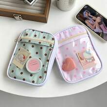 1pc Cute Multi-Layer Storage Box, Large Capacity Mesh Compartment Travel Organizer Bag, Portable Camera, Stationery, Cosmetics, Credit Card Storage Pouch - Multicolor - View 10