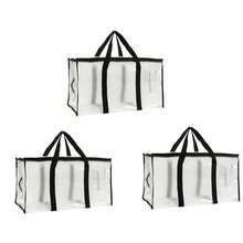 Bolsa de transporte extra grande con asas reforzadas, bolsa de almacenamiento resistente, adecuada para artículos esenciales de dormitorio, con cremallera resistente, empaque para caja de mudanza de suministros universitarios - Multicolor - Ver 14