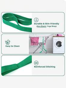 Non-Elastic Stretching Strap Stretch Resistance Band Butt Lift Stretch Bands For Women Gym Enthusiasts For Yoga Ballet Pilates Gymnastics And Dance Workout Stuff Exercise Workout Gym Home Equipment For Women Sport Workout Essentials Accessories - Multicolor - View 5