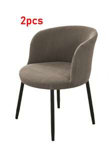 1/2 piezas Fundas de silla de unicolor semicirculares, fundas de silla de bar jacquard nórdico, protector de silla todo incluido para café, bar y decoración del hogar - Café StyleB - Ver 6