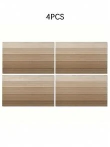 4pcs/6pcs Gradient Tablecloth, Modern Living Room Dining Table Decor Placemats, Washable, Kitchen Dining Table Mat, Stain-Resistant Heat-Resistant Tabletop Decoration, Suitable For Home Party, Home Decor, Table Runner, Camping Outdoor Dining Table Decor, Coffee Table, Spring Summer Dining Table Home Decor - Camel - View 8