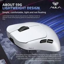 AULA SC380pro Wireless Gaming Mouse, Lightweight And Portable, Ergonomic Design, Charging Base With RGB Lighting, Customizable, Three Modes, Suitable For Gaming And Business Use - View 4