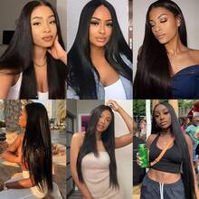 Straight Micro Loop Human Hair Extensions Fishing Line Fushion Hair Micro Links Human Hair Extensions Custom Micro Loop - Natural Black - View 9