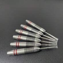 Easytoday 新款 6 件組 22g/0.78oz 黑紅條紋不鏽鋼飛鏢尖頭，鋼製尖頭飛鏢配件，適用於運動與娛樂 - 銀色 - 查看 7
