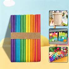 Ice Cream Sticks Wooden Sticks Popsicle Sticks Architectural Model House DIY Craft Materials - Multicolor - View 1