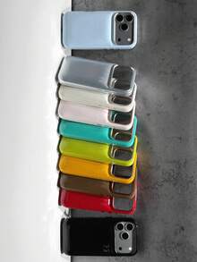 [Popular Item]2026 New Arrival Plain PU Leather Glossy Finish Metal Frame Large Screen Camera Protection Shockproof Smartphone Case Compatible With IPhone 17 Pro Max/17 Pro/17/16 Pro Max/16 Pro/16/15/15 Pro/15 Pro Max/14/14 Pro/14 Pro Max/13/13 Pro/13 Pro Max. Minimalist, Suitable For Men And Women, High-Quality And Luxurious, Phone Cover, Drop Protection, Scratch Protection, Gift. - Lime Green - View 10