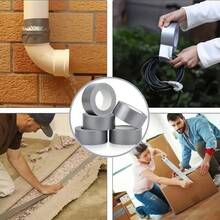 1 Roll Super Sticky Cloth Tape, Silver White, Multi-Purpose, Residue-Free, Hand Tearable, Suitable For Pipe Repair, Window Gap Sealing, Exhibition Carpet Fixing, Daily Home Use - A-White - View 7