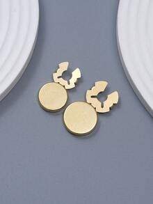 11pcs Gold & Silver U-Shaped Round Flat Metal Buttons, DIY Clothing Decoration Accessories For Jeans, Skirts, Denim Jackets - 11PCS - View 9