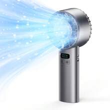 Rechargeable Mini Handheld Fan With Cooling Mode, 5200mAh Type-C Portable Turbo Fan, Digital Display Personal Fan, 100-Speed Strong Airflow, Low Noise Brushless Motor, Compact Summer Fan, Suitable For Travel, Makeup, Work, School, Outdoor, Beach, Hiking, Festivals - 1PC - View 10