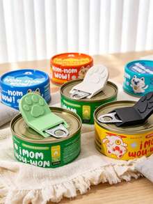 Multi-Color Optional Can Opener, Cute Cat Paw Design Non-Slip Effort-Saving Easy-Open Can Opener Tool - View 3