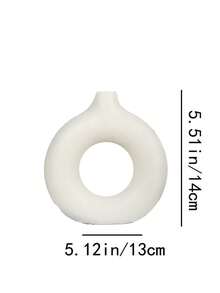 1件白色陶瓷花瓶,現代極簡風格鏤空圓形磨砂蘆葦花瓶,適用於波希米亞家居、婚禮、派對、房間、桌面、層架裝飾,生日、畢業等場合,可作為禮物或房間裝飾 - 1PC - 查看 8