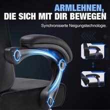 EXRACING Gaming Chair - Ergonomic Gaming Chair With Footrest, Headrest And Lumbar Support, Height Adjustable, Padded, 180 Kg - 黑色 - 查看 7