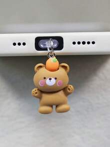 10/20/100pcs Cartoon Resin Bear Pendant Handmade DIY Necklace Earrings Phone Chain Jewelry Making Charm - Brown - View 7