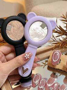 Bastão Magnético para Unhas com Aro de Orelha de Urso e Coração, Ímã de Olho de Gato de Formação Rápida Sem Vazamento de Luz para Salão, Ferramentas de Design de Gel de Unhas com Anel de Coração Feito à Mão e Ímã de Arte de Unhas em V 2 em 1 - Multicolorido - Visão 7
