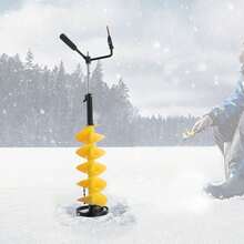 XIANXUS Cordless Ice Drill Auger 8" Scoop Chipper Universal Drill Adapter+Extension Rod - Yellow and Black - View 5