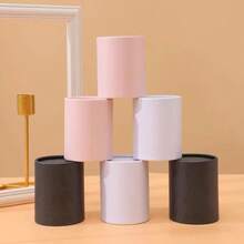 4/10pcs Round Cardboard Flower Boxes, Flower Packaging Suitable For Wedding And Home Decor Floral Arrangement Supplies - View 1