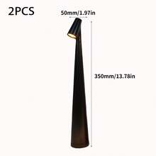1 pieza/2 piezas Lámpara de escritorio alta con carga inalámbrica LED, control táctil con 3 niveles de intensidad, luz nocturna portátil de metal mate, adecuada para dormitorio y estudio - Multicolor - Ver 14