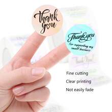 APODESS 1000 Stück Danke Aufkleber 2 Rollen, Dankeschön-Sticker mit Herz-Motiven, Klebeetiketten für Geschenke Briefe Verpackungen, Vielseitige Dankes-Etiketten für Privat Gewerbe-Incentives Supplies - Übersicht 7