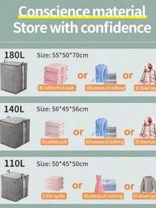 1Pc Space Saving Clothes Storage Bag, Organizer For Clothing Quilts Bedding Linens, Suitable For Closet Storage & Travel Packing, Portable Travel Organizer, Ideal For Travel & Back To School Season Storage Wardrobe Organiser Storage Boxes,Bedroom Room Decor,Back To School - View 6
