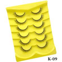 ENCHUW 6 Pares de Cílios Postiços de Tira Completa Volumosos, Fofos, com Aparência Natural e Macios para Uso Diário, Cílios de Tira, Cílios, Cílios Postiços - Preto - Visão 8