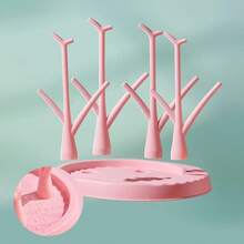 Bottle Drying Rack, Detachable And Washable Bottle Drying Stand, Tree-Shaped Storage Rack, Bottle Feeding Accessories. - Green - View 6