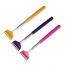 1pc Portable Retractable Metal Stainless Steel Back Scratcher, Practical Party Gift, Suitable For Adults, Elderly, Pets, Gua Sha Massage Tool - Multicolor - View 5