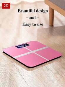 Smart Pink Digital Body Weight Scale, Ultra-Thin Tempered Glass Bathroom Scale With Clear LED Display, Non-Slip Feet, Temperature Detection, High-Precision Sensor, Max Capacity 180kg/400lb, Accurate Home Fitness Scale, Tempered Glass Surface, Temperature Detection - A - View 10