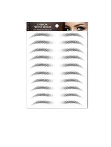 1/2 Pcs Natural-Looking Realistic BrownEyebrow Temporary TattooStickers - Easy ApplyDisposable - Brown - View 9