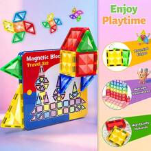 3+ Years Old Children 48/68/98pcs Colorful Magnetic Building Blocks Toy, Creative Educational Magnetic Assembly Toy Set, Boys & Girls Gift Random Color - Multicolor - View 6