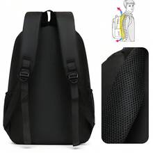 Men's Fashion Multifunctional Backpack, Large Capacity Multi-Pocket Laptop Bag, 3D Breathable Shoulder Straps, Night-Reflective, Anti-Theft, Nylon - Multicolor - View 2