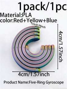 1 chiếc nhẫn xoay giảm căng thẳng in 3D độc đáo, quà tặng vui nhộn cho người lớn - Được làm từ chất liệu PLA, con quay mini sáng tạo với thiết kế con quay hồi chuyển, thích hợp cho văn phòng và chơi game, quà tặng hoàn hảo cho các bữa tiệc. - Nhiều màu - Xem 11