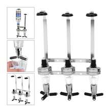 3 To 6 BOTTLE WALL MOUNTED & ROTARY STAND DRINK OPTIC DISPENSER PARTY BAR BUTLER - Silver, 3-bottle - View 7