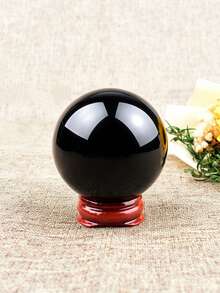 1 buah Bola Kristal Obsidian Alami dengan Dudukan, Dekorasi Meja, Batu Energi Penyembuhan Koleksi untuk Rumah, Hadiah Liburan - bola obsidian - View 14