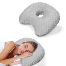 Breathable Ear Piercing Pillow Earring-Pillow Side Sleep For Ear Pain Relief - Grey - View 5
